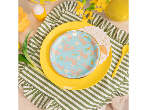 Talerzyki papierowe Zajączki - 18 cm - 6 szt.