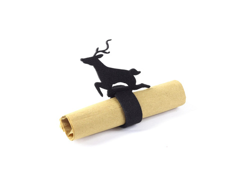 Serwetnik ze wzorem świątecznym - Renifer - 21 cm - 4 szt.