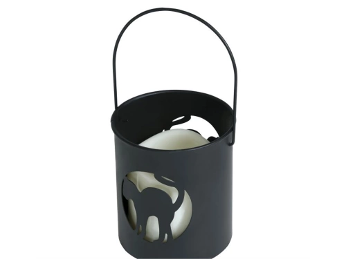 Lampion ze świeczką LED na Halloween - 10 cm - 1 szt.