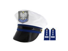 Czapka policjanta z pagonami - S - 1 szt.