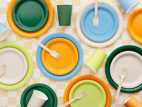 Kubeczki papierowe zielone - 250 ml - 6 szt.