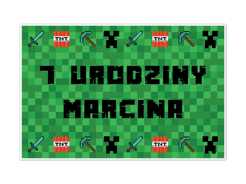 Plakat personalizowany Piksele - 90x60 cm