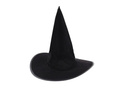 Kapelusz czarownicy flokowany na Halloween - 1 szt.