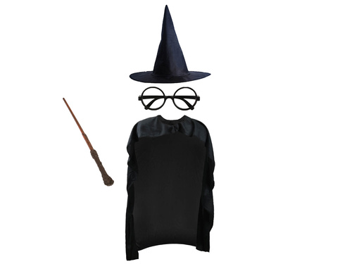 Zestaw Czarodzieja - czarny - 1 op.