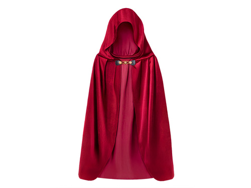 Peleryna z kapturem - burgundowa - 80 cm