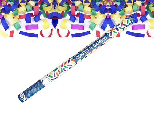 Tuba strzelająca - kolorowe konfetti - 60 cm - 1 szt.