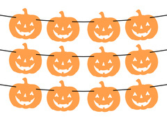 Girlanda na Halloween - Dynie - 500 cm
