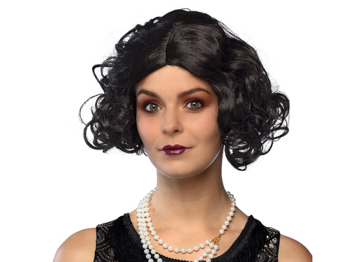 Peruka Retro czarna - 1 szt.