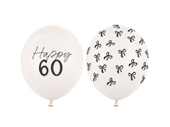 Zestaw balonów lateksowych na sześćdziesiątkę - 30 cm - 50 szt.