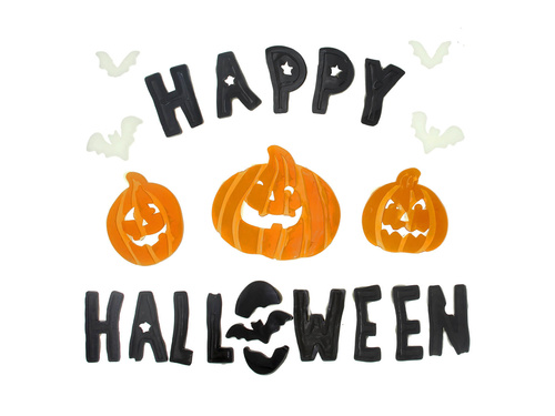 Naklejki na szybę Happy Halloween - 1 komplet