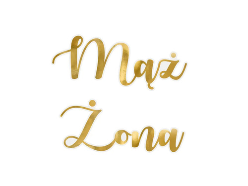 Naklejki na kieliszki dla Pary Młodej - 2 szt.