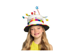 Kapelusz dziecięcy Tęczowy tort Happy Birthday
