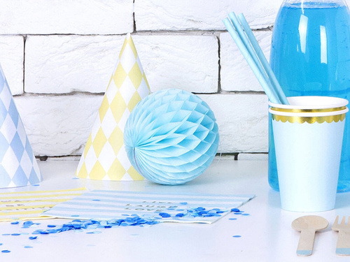 Dekoracja wisząca kula błękitna - 10 cm - 1 szt.