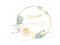 Zaproszenie personalizowane na ślub z kopertą - 6 szt.