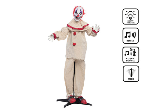 Dekoracja stojąca Straszny Klaun - 153 cm - 1 szt.