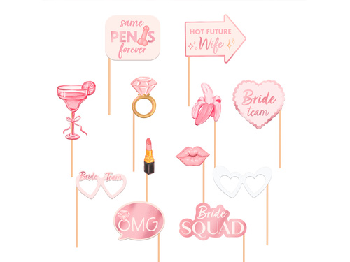 Foto rekwizyty na wieczór panieński - 12 szt.