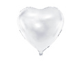 Balon foliowy Serce białe - 61 cm - 1 szt.