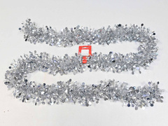 Łańcuch choinkowy girlanda srebrna - 200 x 11 cm - 1 szt.