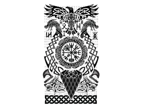 Tatuaż na przedramię Wiking - 1 szt.