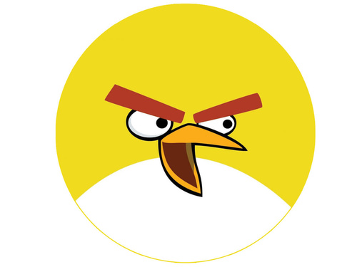 Dekoracyjny opłatek tortowy Angry Birds - 20 cm