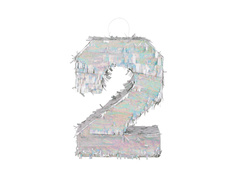 Piniata Holograficzna cyfra 2