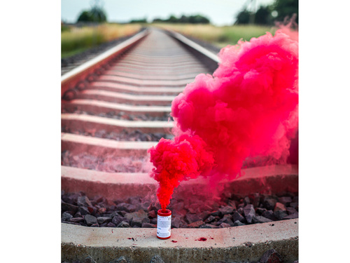 Świeca dymna czerwona - 1 szt.