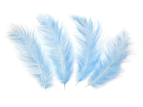 Piórka dekoracyjne niebieskie długie - 50 szt.