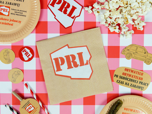 Serwetki urodzinowe PRL - 33 cm - 12 szt.