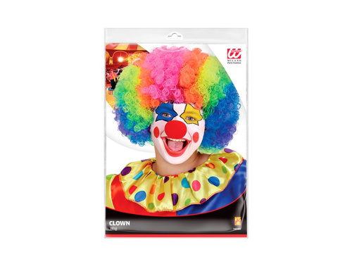 Peruka klauna wielokolorowe włosy afro