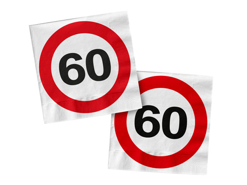 Serwetki Znak zakazu 60tka - 33 cm - 20 szt.