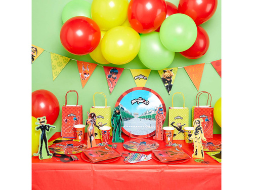 Talerzyki papierowe na urodziny Miraculum - 23 cm - 8 szt.