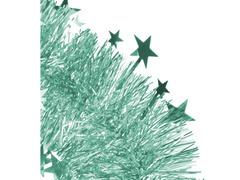 Łańcuch z gwiazdkami miętowy - 200 cm - 1 szt.