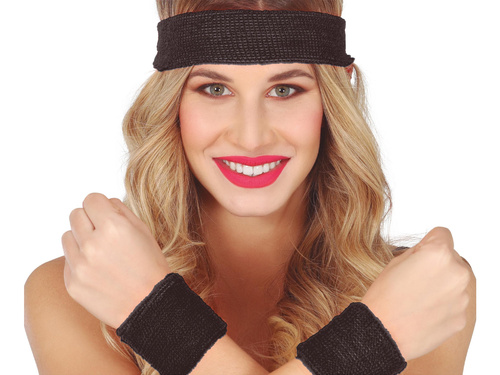 Opaski czarne Disco lata 80-te - 3 szt.