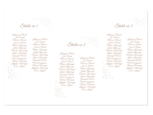 Plany stołów weselnych - 90x60 cm - 1 szt.