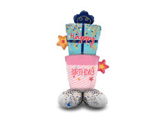 Balon foliowy prezenty Happy Birthday - 47" - 1 szt.