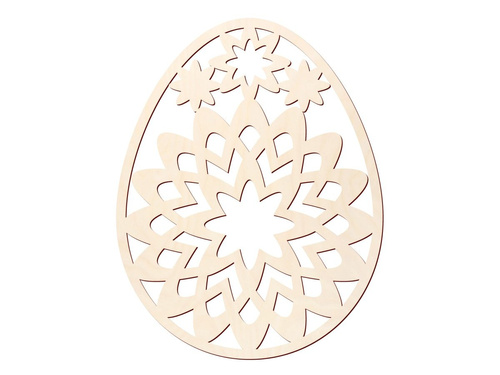 Zawieszka drewniana Jajko - 10 cm - 1 szt.