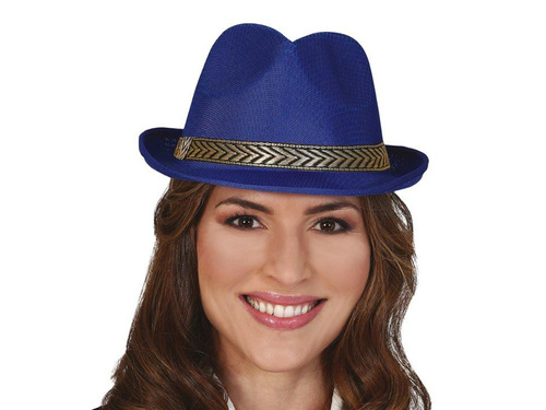 Kapelusz Gangstera niebieski - 1 szt.