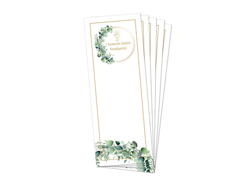 Podziękowanie dla gości Merci na Komunię Świętą - 5 szt.