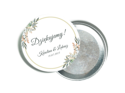 Personalizowane podziękowanie z magnesem na Wesele - 12 szt.