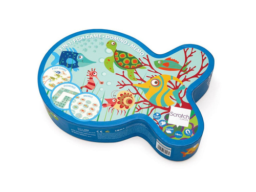 Drewniana gra "Łowimy rybki 3w1"