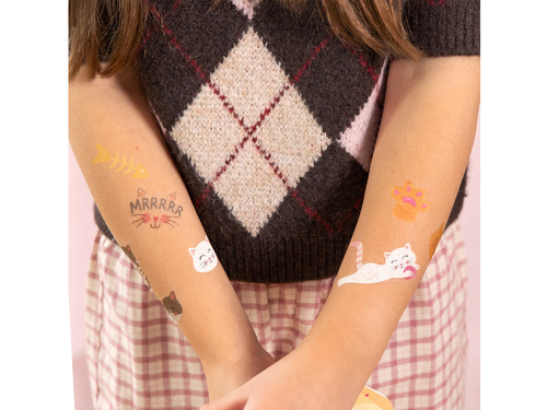 Tatuaże zmywalne Kotki - 23 szt.