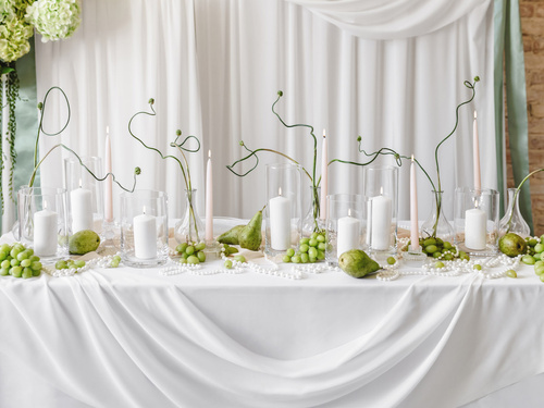 Szklana tuba na Świece - 10x23cm - 1 szt.