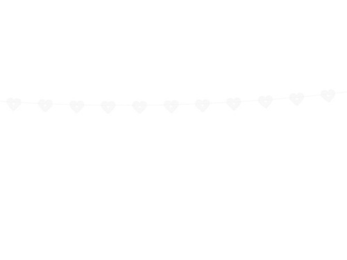 Girlanda serca ażurowe na walentynki - 180 cm - 1 szt.