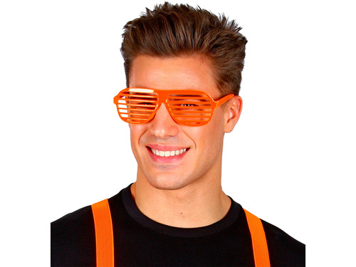 Okulary Żaluzje pomarańczowe neonowe - 1 szt.