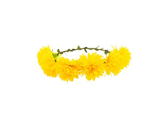 Żółta opaska kwiatowa