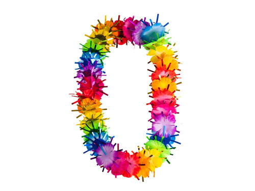 Naszyjnik hawajski - kolorowy - 1 szt.