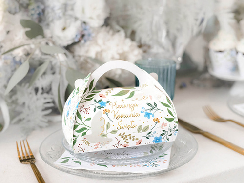 Ozdobne pudełko na ciasto Pierwsza Komunia Święta - 10 szt.