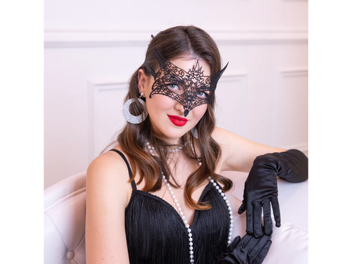 Maska Lis koronkowa czarna - 1 szt.