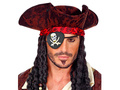 Oko pirata - opaska piracka z czachą - 1 szt.