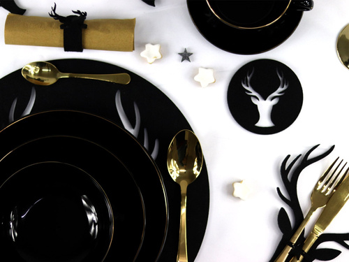 Podstawka kwadratowa pod kubek - Renifer - 10 cm - 4 szt.